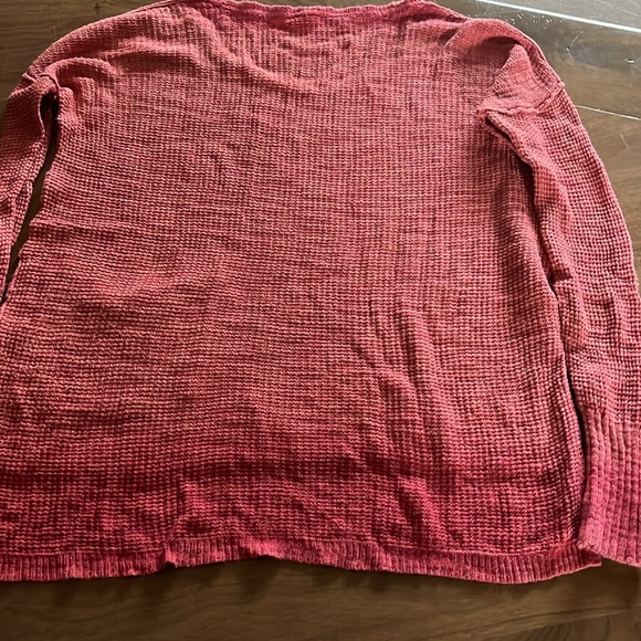 Anthropologie waffle long sleeve red ombré size small 🌹♥️ - Picture 5 of 5